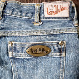 Vintage 1970s Landlubber Women's High Waisted Wide Leg Bellbottom Jeans